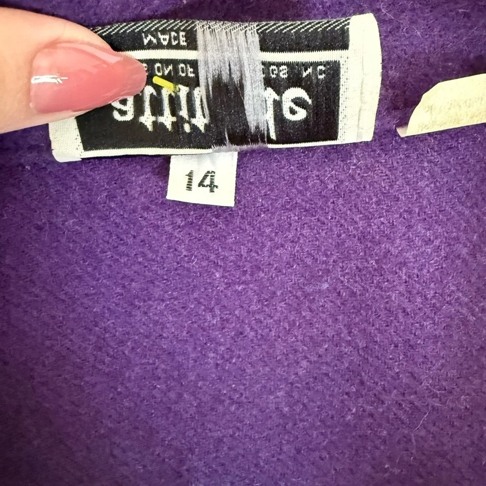 Vintage Purple Wool Coat - Picture 6 of 6